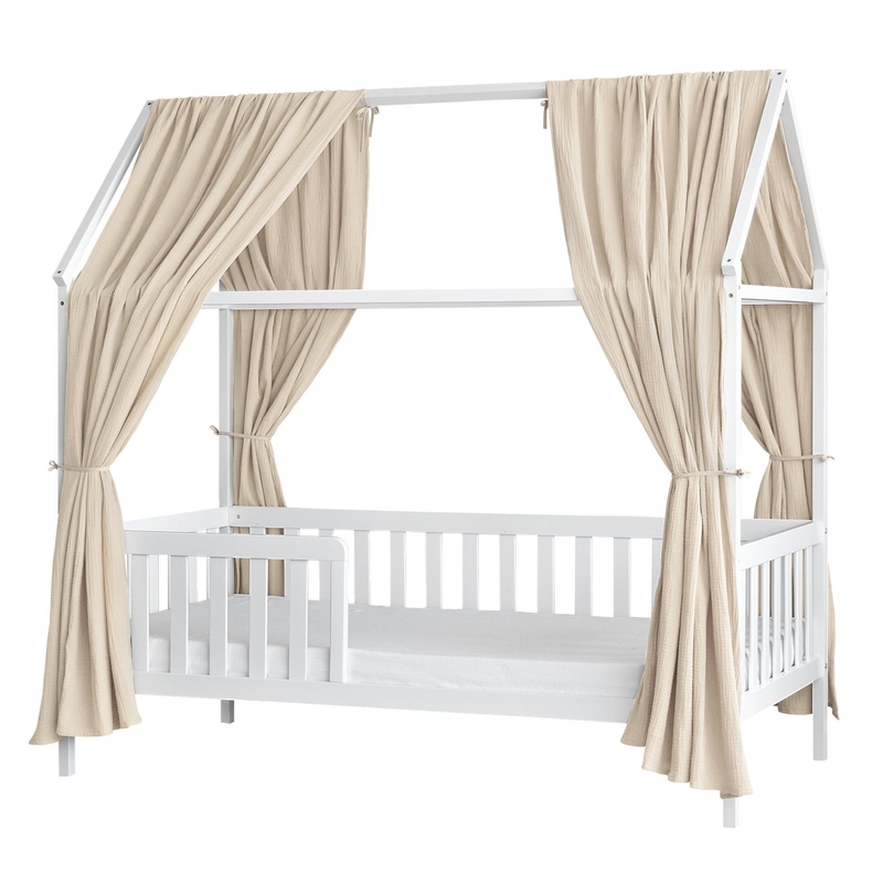 2er Set Hausbett-Himmel beige 350cm