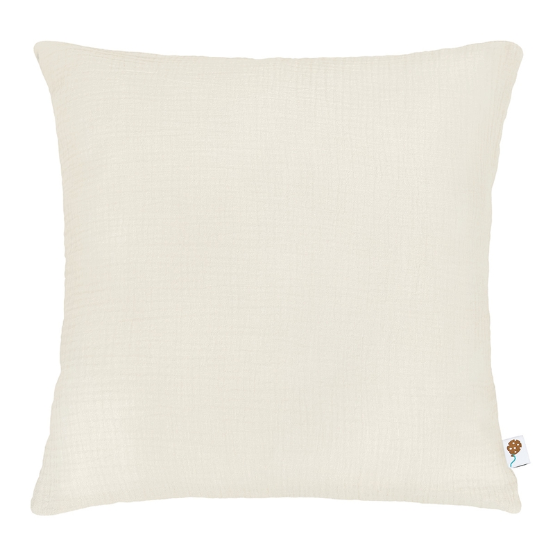 Bio Kissenbezug Musselin creme 40x40cm