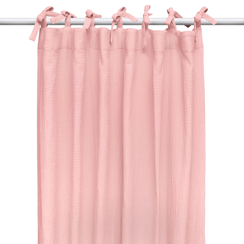 Vorhang Musselin rosa H 240cm handmade
