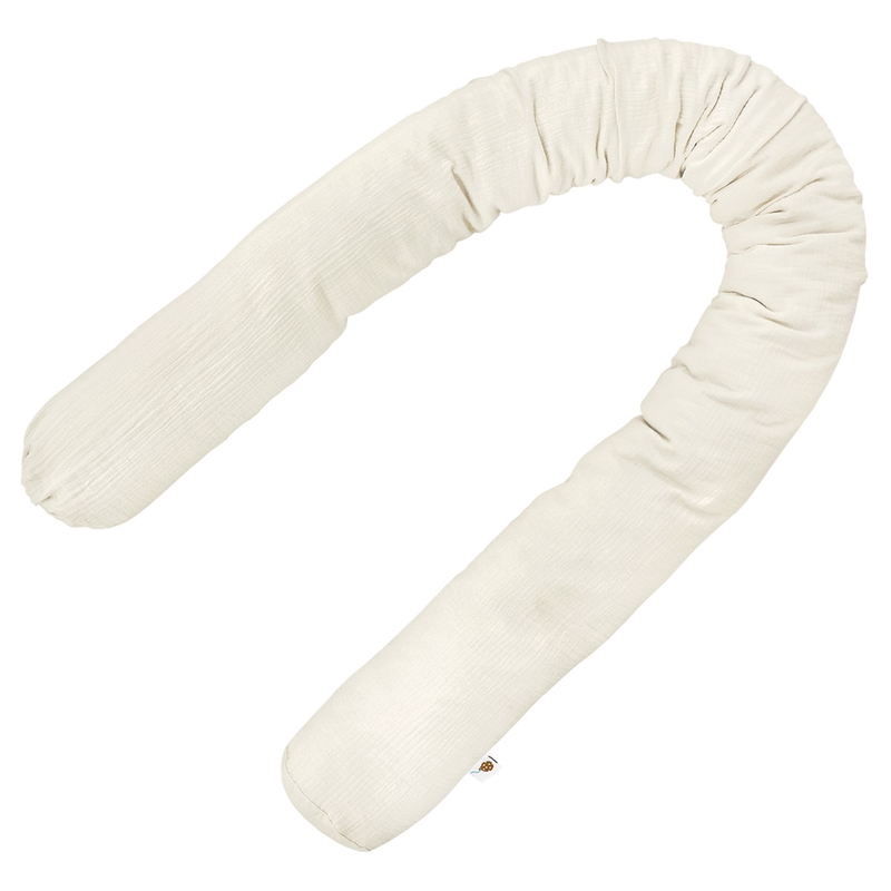 Bettschlange aus Musselin creme 180cm