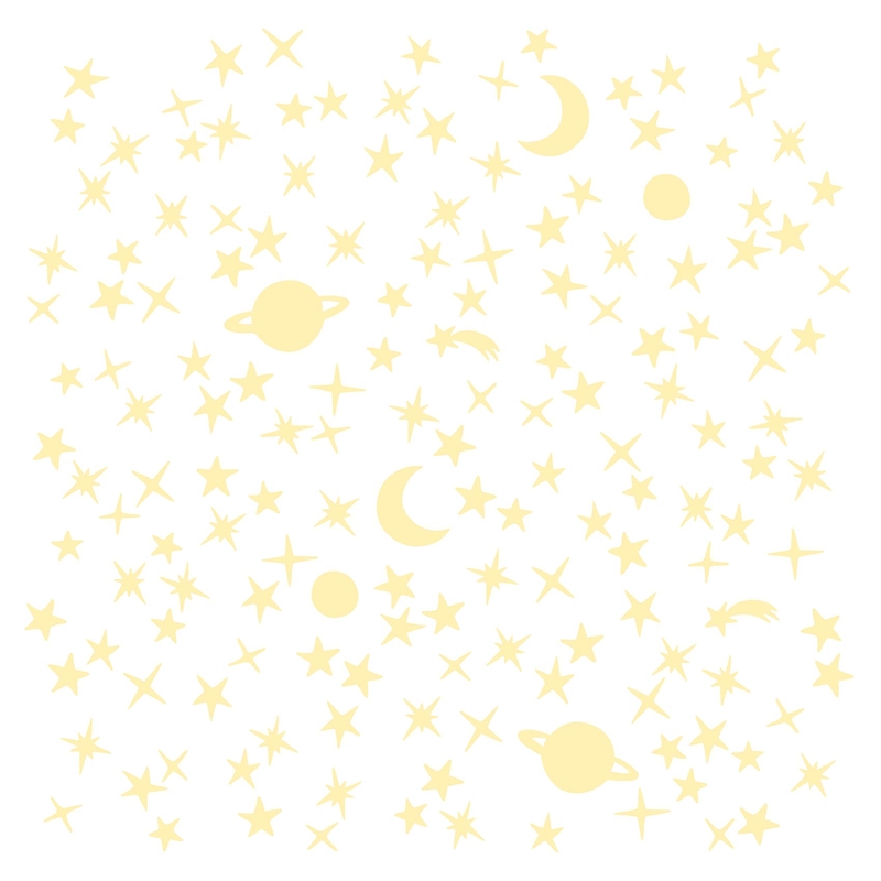Nachtleuchtende Wandsticker &#039;Sterne &amp; Planeten&#039;