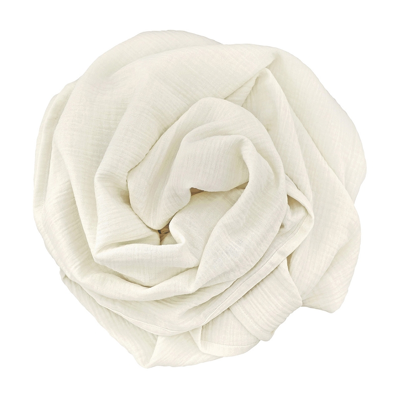 Bio Swaddle/Pucktuch Musselin creme 120x120cm