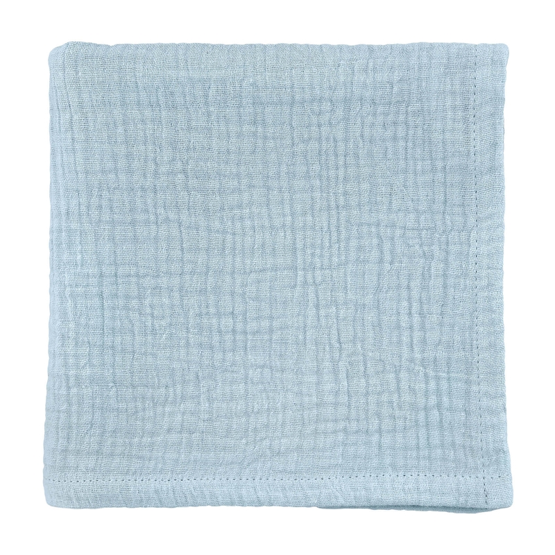 Bio Baby Mulltuch hellblau 70x70cm handmade