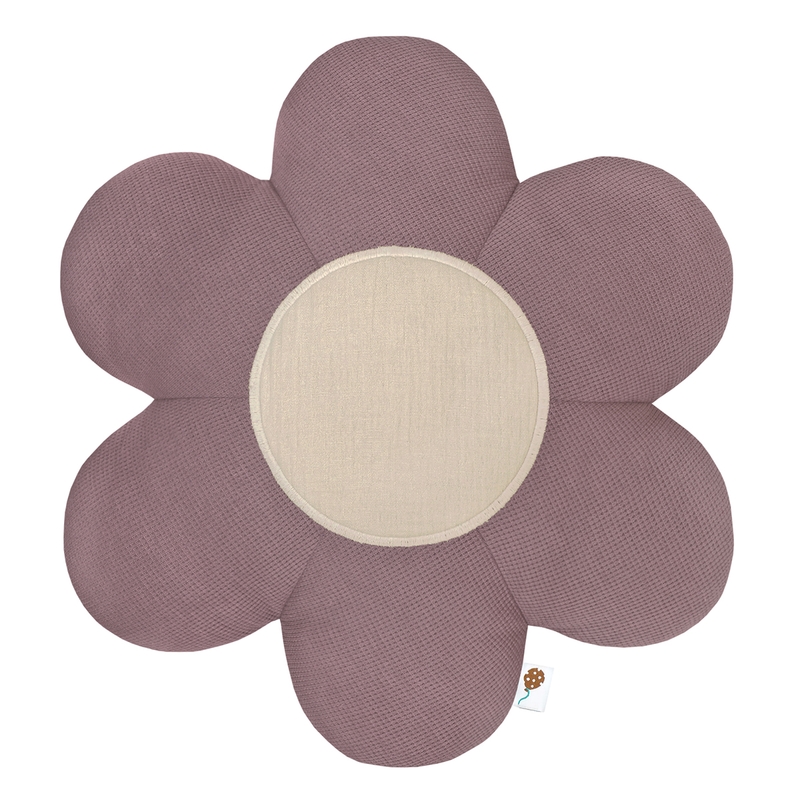 Kissen &#039;Blume&#039; mauve/beige 40cm