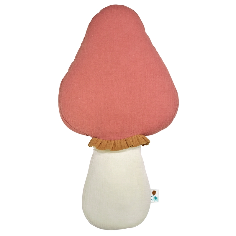 Kinderkissen &#039;Pilz&#039; Musselin terra/creme 44cm