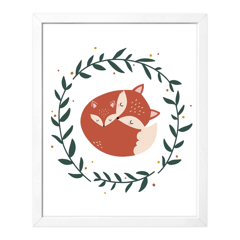 Poster &#039;Fuchsliebe&#039; terra/jade 40x50cm