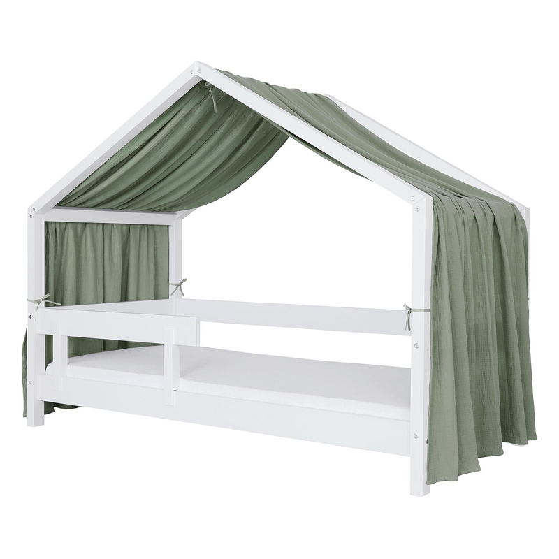 Hausbett-Himmel Musselin khaki