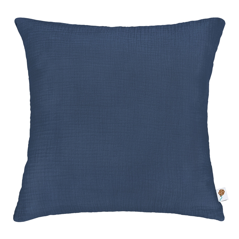 Kissenbezug Musselin jeansblau 50x50cm
